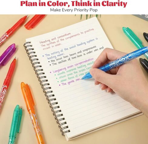 8 قطع من أقلام cobee القابلة للمسح بالحرارة للنسيج، أقلام تحديد النسيج 0.5 مم مع المطاط في النهاية بدون خطوط شبح علامات الأقمشة لخياطة اللحف والتطريز DIY in Kuwait