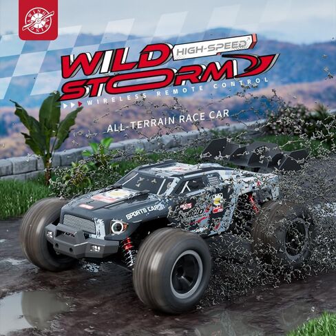 شاحنة RC احترافية بدون فرش 1:16 - سيارة وحشية بقوة 42+ ميلاً في الساعة لجميع التضاريس ودفع رباعي للبالغين والمراهقين | جهاز تحكم عن بعد 2.4 جيجا هرتز in Kuwait