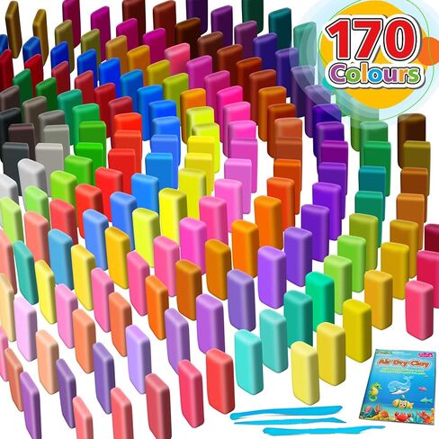 Air Dry Clay 170 Colors, Modeling Clay for Kids, DIY Molding Magic Toy with Tools, Gift for Kids Boys Girls in Saudi Arabia