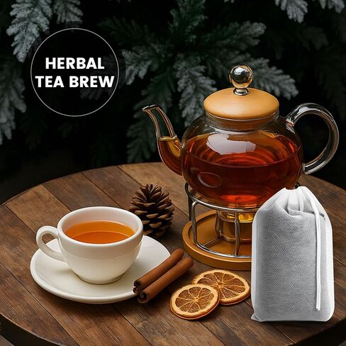Cold Brew Bags, 120 Count Brew Coffee Filter Bags, 4 * 6 Inch Fine Mesh Drawstring Pouches, Fits Mason Jars & French Press, Ideal for Tea, Herbs & Spices in Kuwait