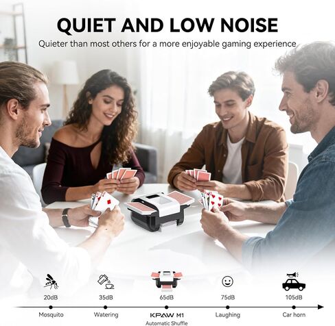 Card Shuffler 2 Deck, Rechargeable Automatic Card Shuffler with Dual Modes, Low Noise Portable Shuffler-Compatible with Poker, UNO, Bridge, Texas, Phase 10, Card Games for Family in Kuwait