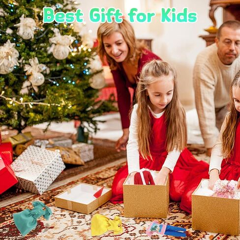 39 Pcs Christmas Clothes and Accessories for 11.5 inch Doll and 12 inch Doll, Princess Grown Suit 2 Christmas Sets 2 Outfits 2 Fashion Dress 2 Stylish Set 12 Shoes 5 Bags Girls in Saudi Arabia