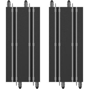 Slot Car Track Extension Pack – 2 Straight Tracks Compatible with 1:64 HO Scale Electric Racing Sets, Add-on for Mappable Layout Expansion in Saudi Arabia