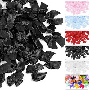 200pcs Mini Ribbon Bows for Crafts, 1" Small Satin Ribbon for Gift Wrapping, Sewing, Party Favors, Christmas Decor, DIY Cheer Pins Cards Hair Clips Tutu (Multicolor) in Saudi Arabia