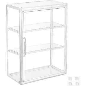 3 Tier Acrylic Display Case for Figures, Wall-Mounted Clear Storage Organizer Box with 2 Movale Plates & Magnetic Door, Display Cases for Collectibles Action Figure, 2 Pack in Saudi Arabia