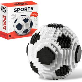Kaptein Soccer Ball Building Blocks Set, 850-Piece Mini Bricks 3D Football Model Kit, Challenging DIY Building Toy for Adults & Teens, Gift for Soccer Lovers, Desk Shelf Decor, Age 14+ in Saudi Arabia