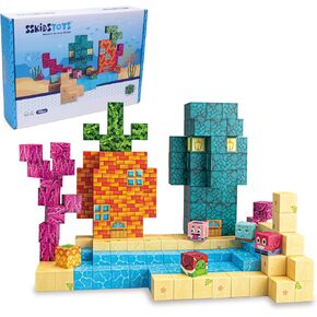 Magnetic Blocks - 126PCS 1'' Big Magnetic Building Blocks for Kids, Create Underwater Miracles-STEM Magnetic Tiles Kids Build Cubes Education Toys, Gifts Toy for Kids, Toddlers Boys & Girls Ages 3+ in Saudi Arabia