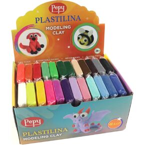 Pepy Plastilina Reusable and Non-Drying Modeling Clay Gift and Classroom Set; Set of 48 Bars, 1.4 Ounce Each, 2 Each of 24 Colors, Perfect for Arts and Crafts Projects, Multicolor in Kuwait
