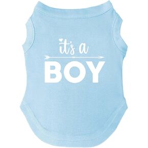 It's A Girl Dog Tee Shirt | Sleeveless Breeds | Gender Reveal | Baby Announcement | Boy or Girl |Light Pink, 4X-Large 423 in Kuwait