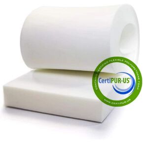 Isellfoam RaceCityFoam Upholstery Foam Cushion 6" T x 30" W x 80" L Extra Firm 50ILD High Density Upholstery Foam Cushion CertiPUR-US Certified Foam, Made in USA in Saudi Arabia