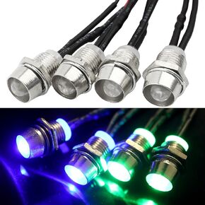 4 مصابيح LED RC LED للمصابيح الأمامية مجموعة المصابيح الخلفية متوافقة مع Traxxas HSP Tamiya Redcat RC4WD Axial SCX10 RC Cars Truck Tank Crawler (4 أبيض) in Kuwait