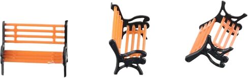 Miniature Model Bench Set (10-Pack) - Versatile Scene Decoration for Sand Table & Urban Railway Models，Hand-Painted Realistic Details for Diorama & Model Train Layouts in Saudi Arabia