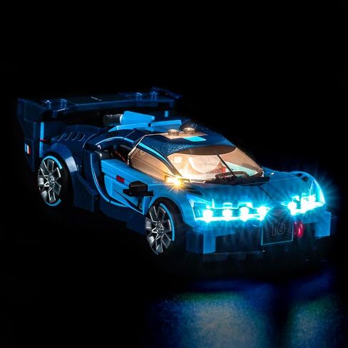 إضاءة LED متوافقة مع سيارة Lego 77253 Bugatti Vision Gran Turismo Hyper Sports - أضواء فقط، مجموعة إضاءة متوافقة مع Lego Speed ​​Champions 77253، غير متضمنة الوضع in Kuwait