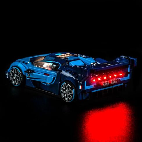 إضاءة LED متوافقة مع سيارة Lego 77253 Bugatti Vision Gran Turismo Hyper Sports - أضواء فقط، مجموعة إضاءة متوافقة مع Lego Speed ​​Champions 77253، غير متضمنة الوضع in Kuwait