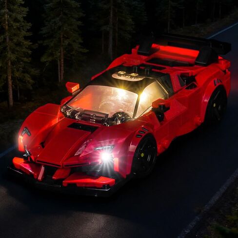 إضاءة LED متوافقة مع سيارة Lego 77253 Bugatti Vision Gran Turismo Hyper Sports - أضواء فقط، مجموعة إضاءة متوافقة مع Lego Speed ​​Champions 77253، غير متضمنة الوضع in Kuwait