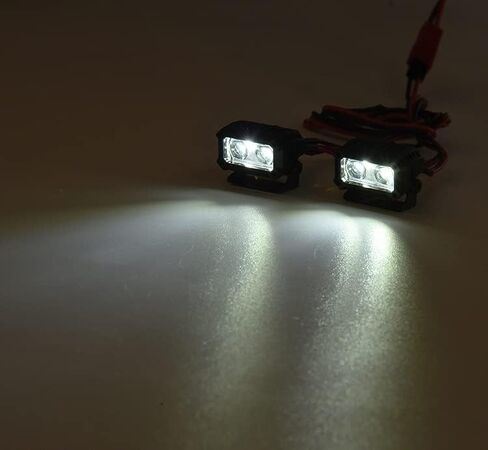 Palumma RC Crawler Lights LED Headlight, RC Vehicle Lighting Headlights LED Light for 1/8 1/10 1/18 RC Simulation Model Car Square Spotlight Accessory(18MM) in Saudi Arabia