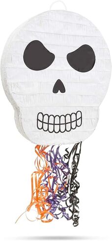 Pumpkin Pinata - 17 x 13 x 3 In, Orange Corrugated Paper, Cute Pumpkin Design - 3 Pull Strings & Easy Fill & Hang - Pinata & Party Decoration in Saudi Arabia