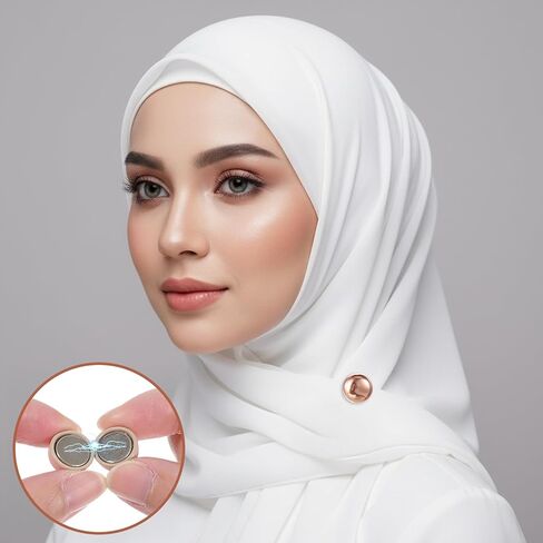 Sibba 8 Pairs Strong Hijab Pin, Multi-Purpose Pins Thin Pinless Safety Pins, No-Snag Brooch Clasp for Scarves, Shirts, Dresses, Clothes, Bags, Multi-Use for Women(Matte, Glossy) in Saudi Arabia