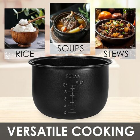 Linkidea Rice Cooker Inner Pot Replacement, Aluminum Alloy Pressure Cooker Pot, Dishwasher Safe Replacement Inner Compatible with Tiger JBV-A18U-W, COSORI CRP-R501IP-KUS in Kuwait