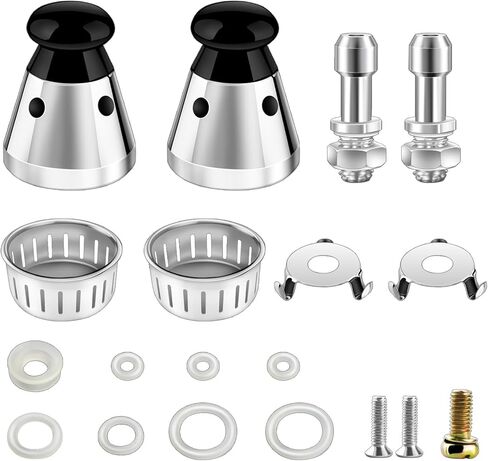 2PCS Universal Pressure Cooker Relief Jigger Valve with Exhaust Rod, Safe and Anti-blocking, Regulator Weight Pressure Control 80KPA, rubber ring gasket in Saudi Arabia