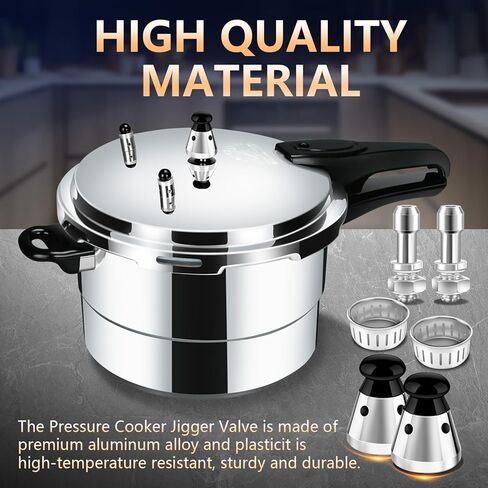 2PCS Universal Pressure Cooker Relief Jigger Valve with Exhaust Rod, Safe and Anti-blocking, Regulator Weight Pressure Control 80KPA, rubber ring gasket in Saudi Arabia