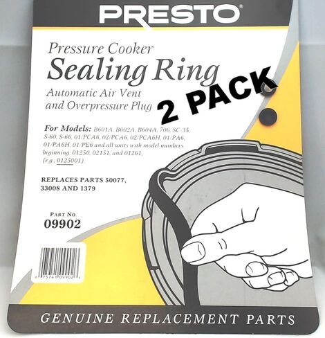 2 Pk, Presto Pressure Cooker Sealing Ring Gasket For 6 Qt, 09902 in Saudi Arabia