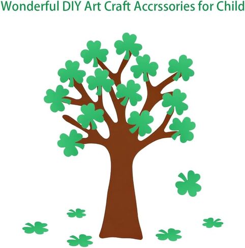 144 Pcs Shamrock Cutouts Paper Shamrocks Large Shamrock Shapes Paper Shamrock Shape Die Cuts for St Patricks Day Party Craft, Kid's School Craft Projects, Bulletin Board Decor, Green in Saudi Arabia
