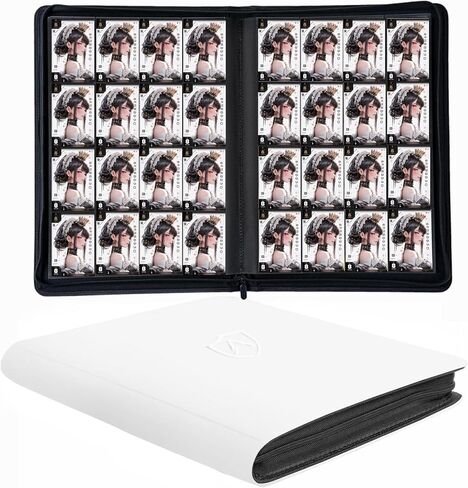 حافظة بطاقات، حافظة بطاقات تجارية تحتوي على 16 جيبًا، تحمل 1024 بطاقة قياسية، لمجموعات TCG، MTG حافظة بطاقات رياضية (أسود) in Kuwait