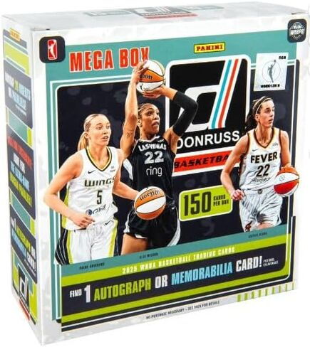 2025 WNBA Donruss Trading Cards Mega Box 10 عبوات من 15 بطاقة إجمالي 150 بطاقة. in Saudi Arabia