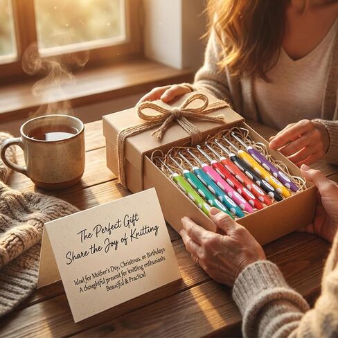cobee 9Pcs Crochet Hooks, Ergonomic Crochets Hooks Set, Hook Knititng Needles Non Slip Rubber Handle Crochets, Long Crocheting Hook Grips for Beginners and Experiecced Crochet Lover in Saudi Arabia