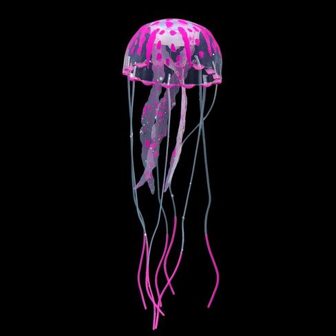 Glowing Jellyfish Flexible Aquarium Ornament Underwater Landscape Vivid Realistic Fish Tank Decor(Purple) in Saudi Arabia