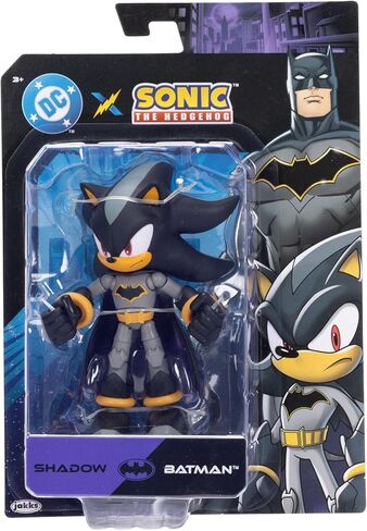 DC X Sonic Collectable Action Figures Shadow as Batman, Tails as Cyborg, Knuckles as Superman Featuring Highly Articulation Figures with Dynamic Posing in Kuwait