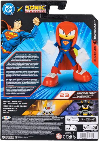 DC X Sonic Collectable Action Figures Shadow as Batman, Tails as Cyborg, Knuckles as Superman Featuring Highly Articulation Figures with Dynamic Posing in Kuwait