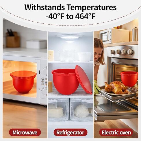 بطانات وعاء من السيليكون لخلاط رأس مائل سعة 5 لتر من KitchenAid، 3 عبوات مع أغطية، حماية ضد الخدش وتنظيف سهل للتحضير متعدد الدفعات، حشوة سيليكون آمنة للاستخدام في غسالة الأطباق in Saudi Arabia