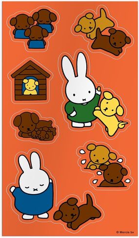 علبة ملصقات Galison Miffy - 22 صفحة من ملصقات Miffy وصفحتين من ملصقات Puffy Miffy in Kuwait