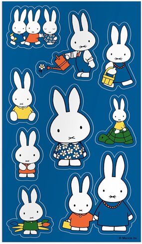 علبة ملصقات Galison Miffy - 22 صفحة من ملصقات Miffy وصفحتين من ملصقات Puffy Miffy in Kuwait