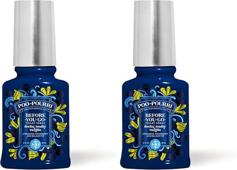 رذاذ المرحاض Poo-Pourri Before-You-Go، شعور بالفانيليا المحمصة، 2 أونصة سائلة - الفانيليا والبوربون والبلوط الدخاني in Saudi Arabia