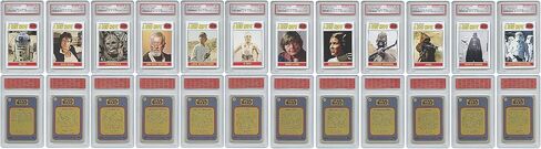 Star Wars Topps Cards 1977 Design Topps Edition Rare - All Graded Gem Mint 10 Condition - You Will Receive The Complete Set of All 12 in Saudi Arabia