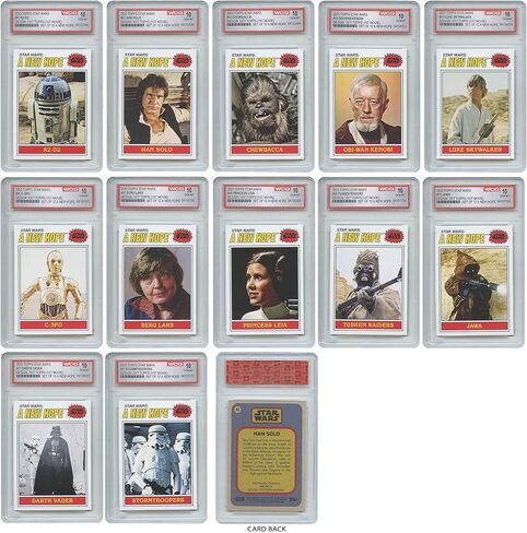 Star Wars Topps Cards 1977 Design Topps Edition Rare - All Graded Gem Mint 10 Condition - You Will Receive The Complete Set of All 12 in Saudi Arabia