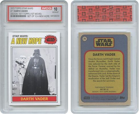 Star Wars Topps Cards 1977 Design Topps Edition Rare - All Graded Gem Mint 10 Condition - You Will Receive The Complete Set of All 12 in Saudi Arabia