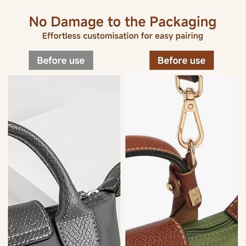 حزام لـ Longchamp، جلد الكونياك بعرض 0.98 بوصة، مع 2 أبازيم GS، حزام كتف على شكل حقيبة يد بطول 33-40 بوصة لحقائب Longchamp S/M/L، حزام المحفظة لا يحتاج إلى حفر in Kuwait