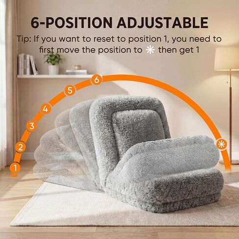 Flamaker Dog Bed, Foldable Human Dog Bed for Adult & Pets with Egg Orthopedic Foam, Adjustable Upholstered Big Bean Bed with 2 Soft Cushions for Living Room, Bedroom, Office (Gray) in Saudi Arabia