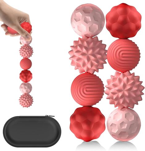 Silicone Magnetic Fidget Balls - 8Pcs Sensory Magnetic Silicone Balls Desk Toy for Stress Relief and ADHD Anxiety,Silent Magnet with Textured Surface for Teens and Adults. (Pink) in Saudi Arabia