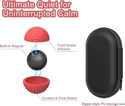 Silicone Magnetic Fidget Balls - 8Pcs Sensory Magnetic Silicone Balls Desk Toy for Stress Relief and ADHD Anxiety,Silent Magnet with Textured Surface for Teens and Adults. (Pink) in Saudi Arabia
