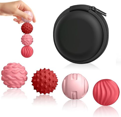 Silicone Magnetic Fidget Balls - 8Pcs Sensory Magnetic Silicone Balls Desk Toy for Stress Relief and ADHD Anxiety,Silent Magnet with Textured Surface for Teens and Adults. (Pink) in Saudi Arabia