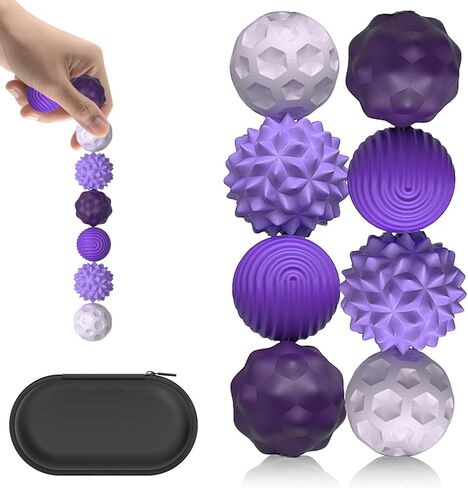 Silicone Magnetic Fidget Balls - 8Pcs Sensory Magnetic Silicone Balls Desk Toy for Stress Relief and ADHD Anxiety,Silent Magnet with Textured Surface for Teens and Adults. (Pink) in Saudi Arabia