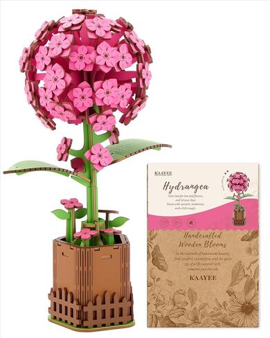 KAAYEE 3D زهرة الألغاز الخشبية للبالغين، 65 جهاز كمبيوتر شخصى الخشب زنبق الوادي DIY الحرفية كيت دعابة الدماغ هدية الإبداعية لمحبي لغز الديكورات المنزلية الزهور وهمية للطاولة، مكتب، مكتب in Kuwait