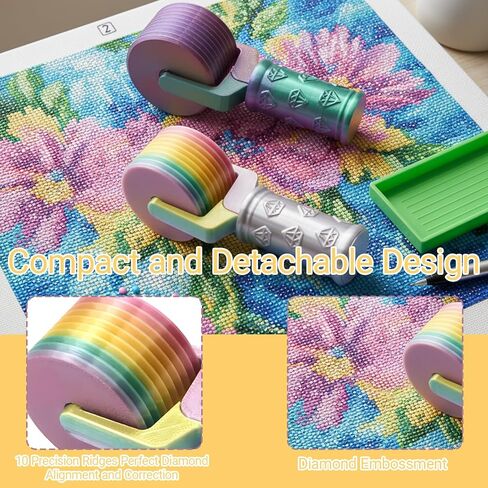 قطعتان من الأسطوانة الفنية الماسية، أداة الأسطوانة الفنية الماسية، أداة الأسطوانة للرسم الماسي، محاذاة الماس الفعالة للمشروعات اليدوية لأداة المتحمسين DIY in Kuwait