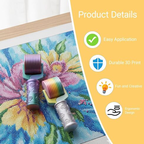 قطعتان من الأسطوانة الفنية الماسية، أداة الأسطوانة الفنية الماسية، أداة الأسطوانة للرسم الماسي، محاذاة الماس الفعالة للمشروعات اليدوية لأداة المتحمسين DIY in Kuwait