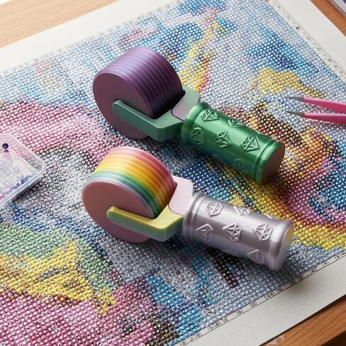 قطعتان من الأسطوانة الفنية الماسية، أداة الأسطوانة الفنية الماسية، أداة الأسطوانة للرسم الماسي، محاذاة الماس الفعالة للمشروعات اليدوية لأداة المتحمسين DIY in Kuwait